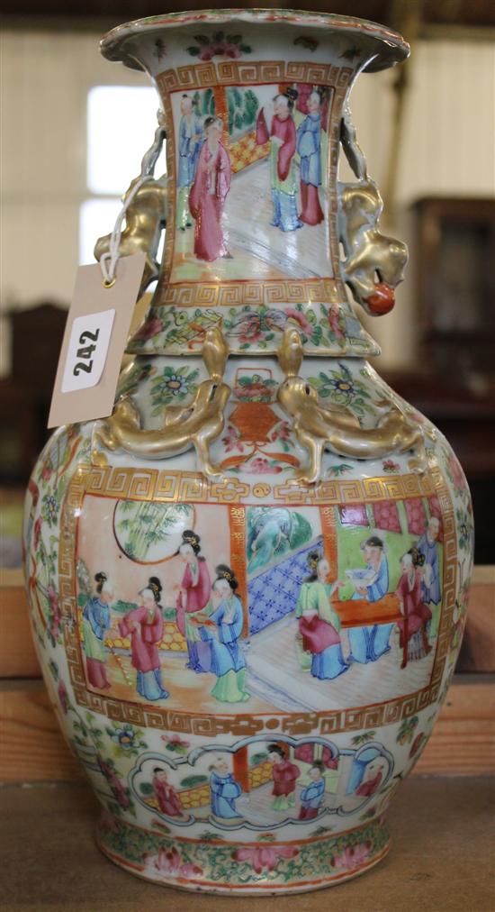 Canton famille rose vase